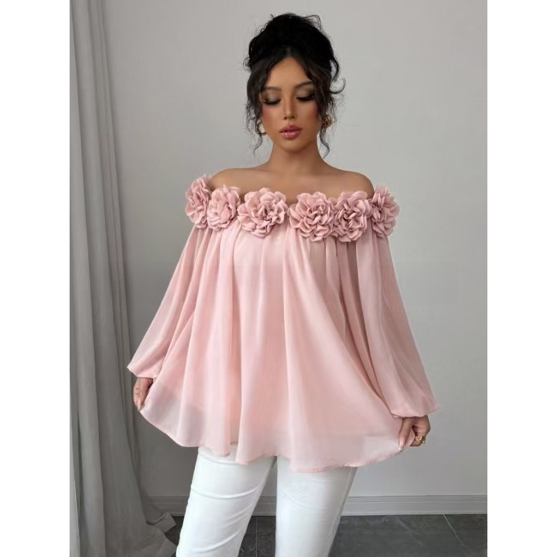Crossfit Youtube - Elegante rugloze 3D bloemen puffy tube