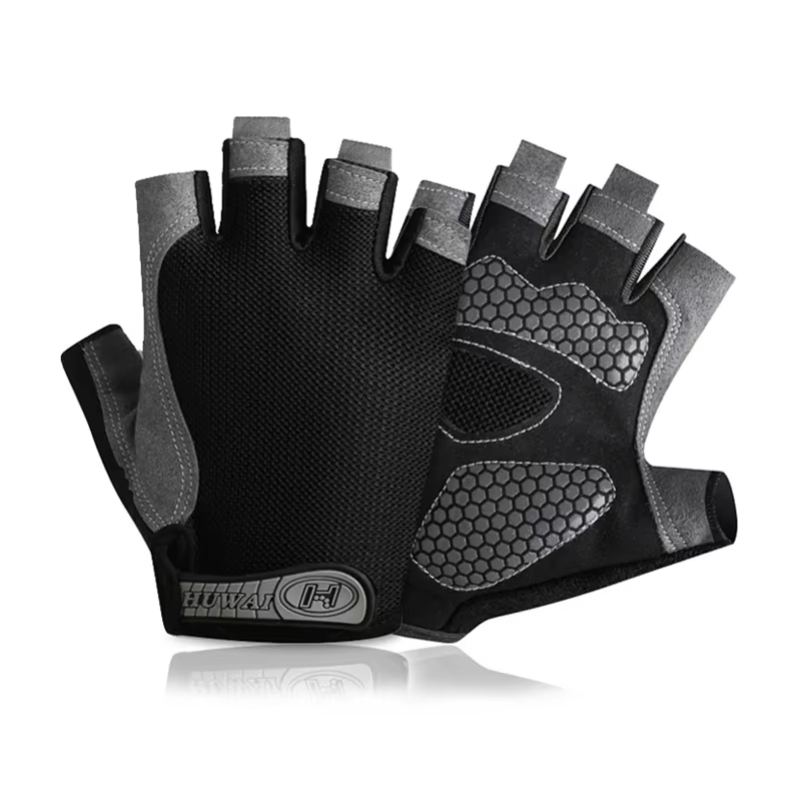Crossfit Workout Gear - Ademende halve vinger gym dumbbells handschoenen