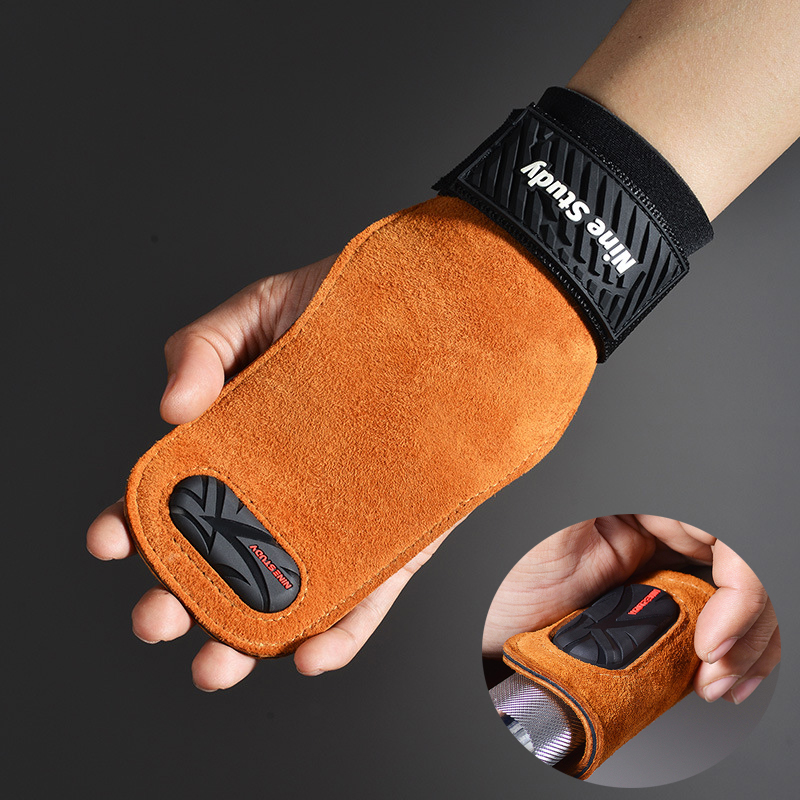 Crossfit Workout Gear - Koeienhuid Gymgrepen Handschoenen Gewichtheffen Fitness Pull-Up