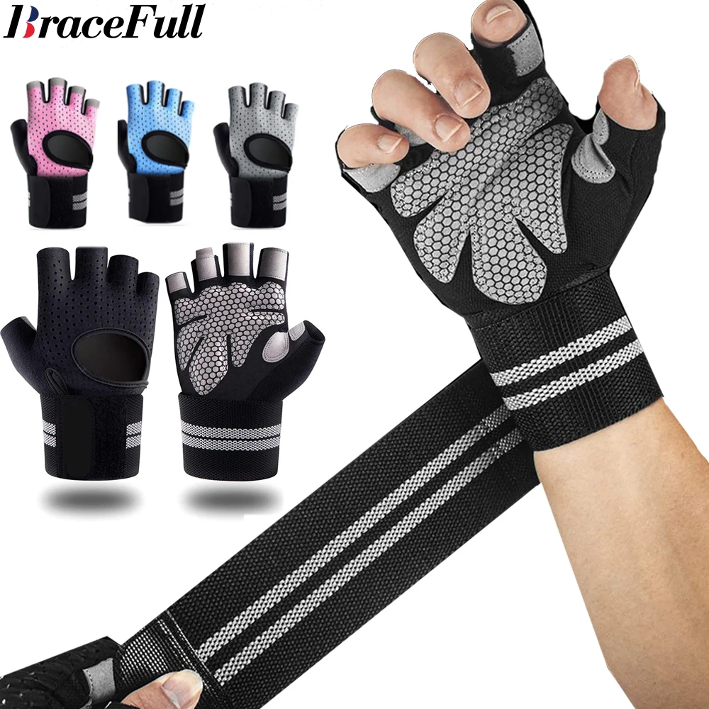 Crossfit Workout Gear - 1 paar halve vinger gym fitnesshandschoenen